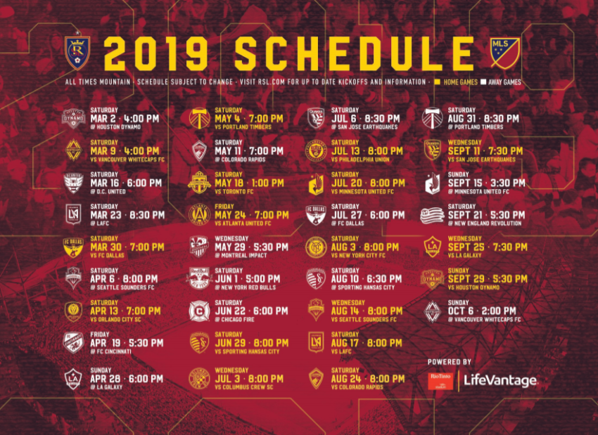 RSL 2019 Season